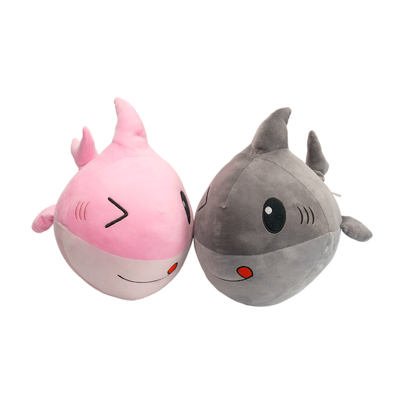 ألعاب قطيفة على شكل سمكة قرش ذات وجهين