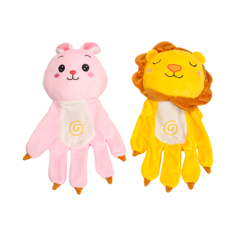 قفازات ضرس الطفل الممتعة ذات القدم الحيوانية