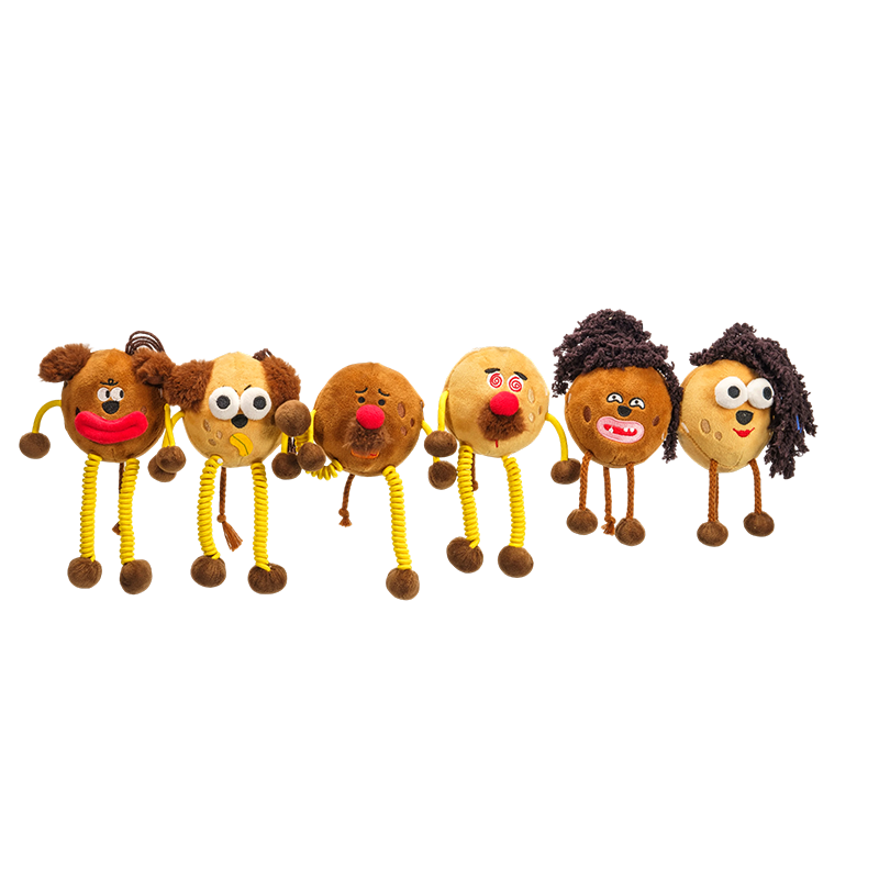 سلاسل مفاتيح مضحكة على شكل حيوان مشعر الرأس