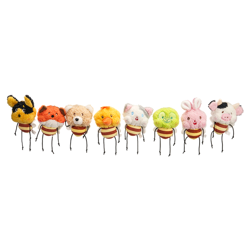 سلاسل مفاتيح قطيفة ملونة على شكل حشرة