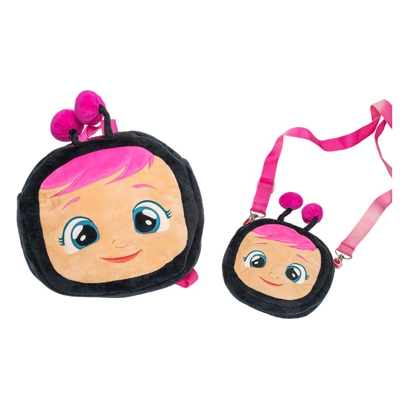 حقيبة ظهر قطيفة حلوة ذات رأس غامض