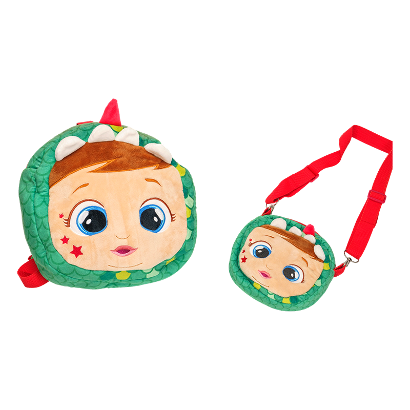 حقيبة ظهر قطيفة على شكل ديناصور