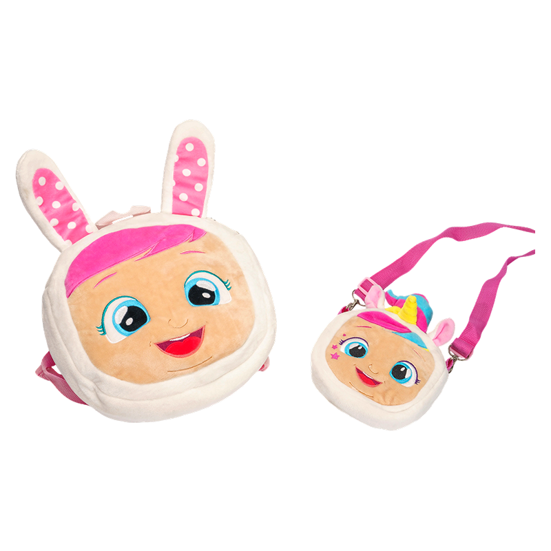 حقيبة ظهر محشوة بأذن أرنب قابلة للعناق